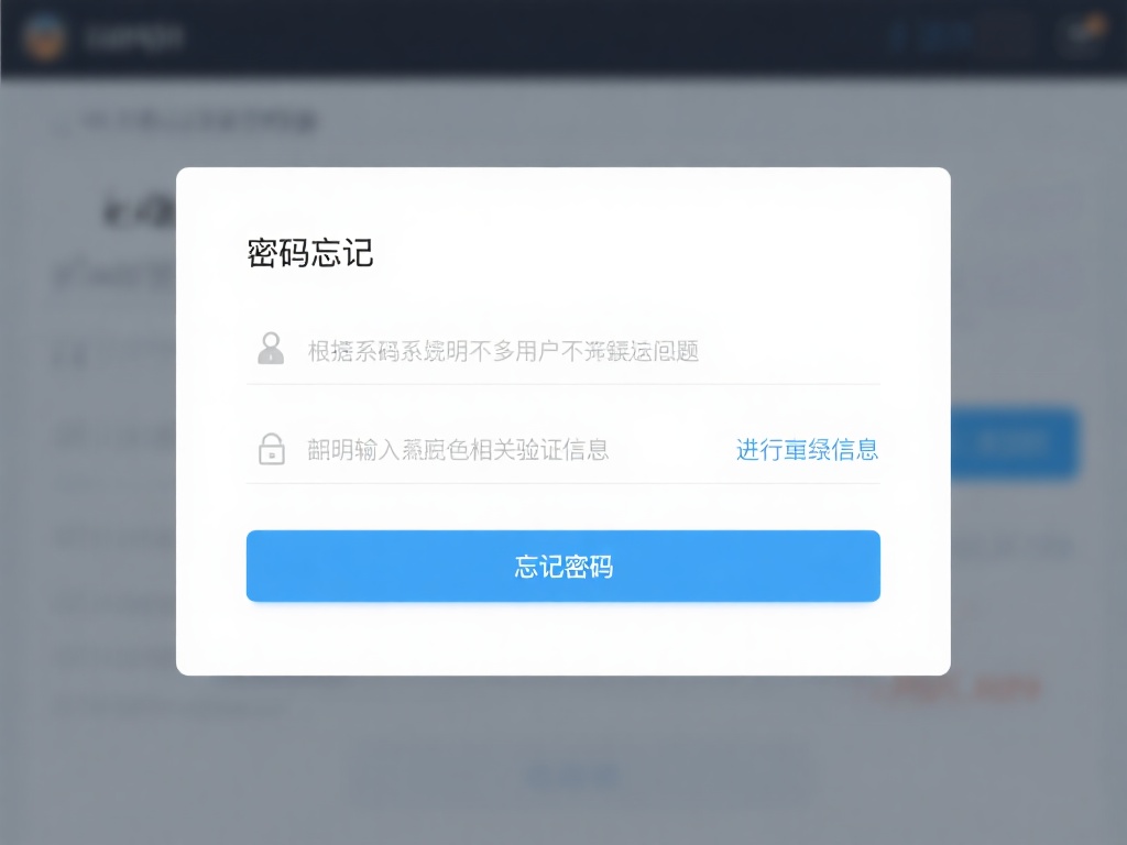 密码忘记是多数用户会遇到的情况。如果出现此类问题，