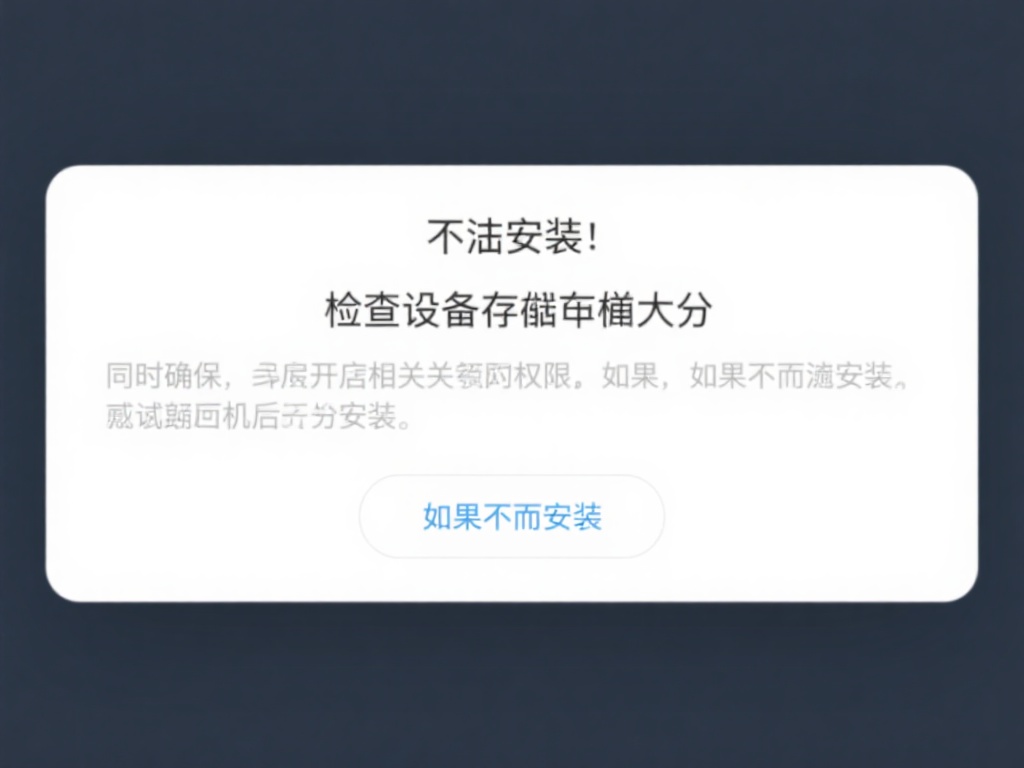 无法安装：检查设备存储空间是否足够，同时确保已开启