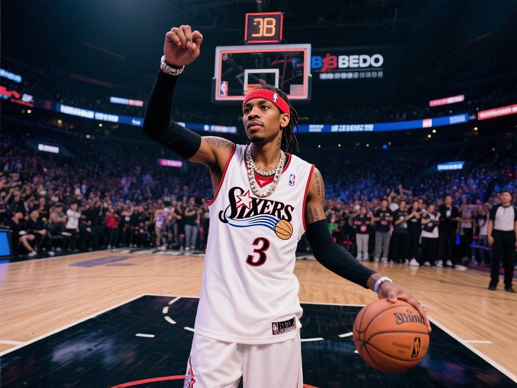 艾弗森，作为NBA传奇人物，凭借其独特的球技和不拘